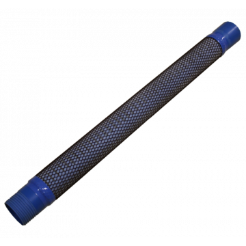 Gewebefilter PVC-U DN100 (4") x 1000mm Trapezgewinde Tressenweite T12 (0,21mm)